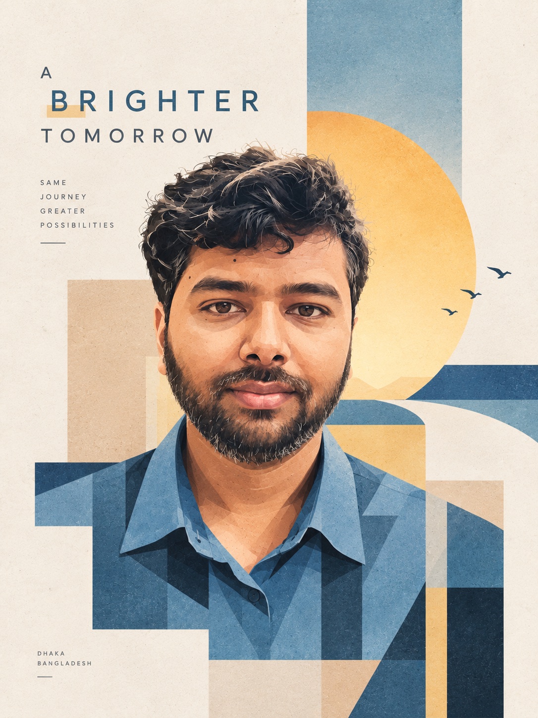 Illustrated portrait of Sakib Nawar Tanmoy
